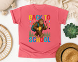 Back To School Bigfoot in Watermelon Comfort Colors 1717 tee