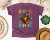 Back To School Bigfoot Bright in Berry Comfort Colors 1717 tee