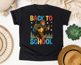 Back To School Bigfoot Bright in Black Comfort Colors 1717 tee