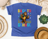 Back To School Bigfoot Bright in Flo Blue Comfort Colors 1717 tee
