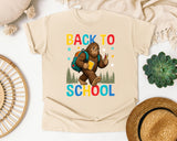 Back To School Bigfoot Bright in Ivory Comfort Colors 1717 tee