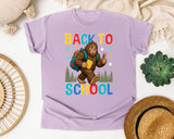 Back To School Bigfoot Bright in Orchid Comfort Colors 1717 tee