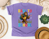 Back To School Bigfoot Bright in Violet Comfort Colors 1717 tee