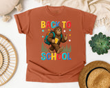 Back To School Bigfoot Bright in Yam Comfort Colors 1717 tee
