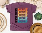 Middle School Teach Kindness Respect in Berry Comfort Colors 1717 tee