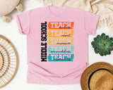 Middle School Teach Kindness Respect in Blossom Comfort Colors 1717 tee