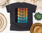 Middle School Teach Kindness Respect in Graphite Comfort Colors 1717 tee