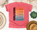 Middle School Teach Kindness Respect in Watermelon Comfort Colors 1717 tee