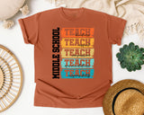 Middle School Teach Kindness Respect in Yam Comfort Colors 1717 tee