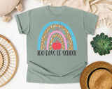 100 Days Of School Rainbow in Bay Comfort Colors 1717 tee
