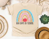 100 Days Of School Rainbow in Ivory Comfort Colors 1717 tee