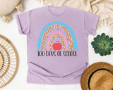 100 Days Of School Rainbow in Orchid Comfort Colors 1717 tee
