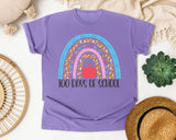 100 Days Of School Rainbow in Violet Comfort Colors 1717 tee