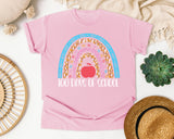 100 Days Of School Rainbow Light Print in Blossom Comfort Colors 1717 tee