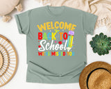 Welcome Back To School We've Missed You Light Print in Bay Comfort Colors 1717 tee