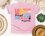 Welcome Back Principal in Blossom Comfort Colors 1717 tee