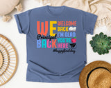 Welcome Back Principal in Blue Jean Comfort Colors 1717 tee