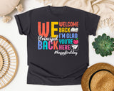 Welcome Back Principal Light Print in Graphite Comfort Colors 1717 tee