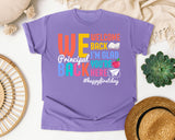 Welcome Back Principal Light Print in Violet Comfort Colors 1717 tee