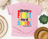 Happy First Day Of School Paraprofessional in Blossom Comfort Colors 1717 tee