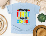 Happy First Day Of School Paraprofessional in Chambray Comfort Colors 1717 tee