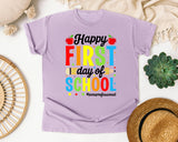 Happy First Day Of School Paraprofessional in Orchid Comfort Colors 1717 tee