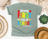 Happy First Day Of School Paraprofessional Bright in Bay Comfort Colors 1717 tee
