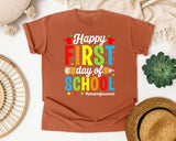 Happy First Day Of School Paraprofessional Bright in Yam Comfort Colors 1717 tee