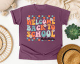 Welcome Back To School Nurse in Berry Comfort Colors 1717 tee