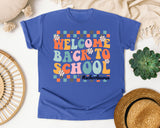 Welcome Back To School Nurse in Flo Blue Comfort Colors 1717 tee