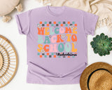 Welcome Back To School Nurse in Orchid Comfort Colors 1717 tee