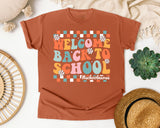 Welcome Back To School Nurse Bright in Yam Comfort Colors 1717 tee