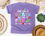Some Call It Chaos We Call It Pre-K in Violet Comfort Colors 1717 tee