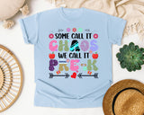 Some Call It Chaos We Call It Pre-K Bright in Chambray Comfort Colors 1717 tee