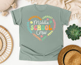 Middle School Crew Heart in Bay Comfort Colors 1717 tee