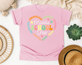 Middle School Crew Heart in Blossom Comfort Colors 1717 tee
