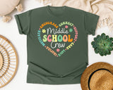 Middle School Crew Heart in Moss Comfort Colors 1717 tee