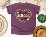Middle School Crew Heart Bright in Berry Comfort Colors 1717 tee