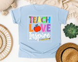 Teach Love Inspire in Chambray Comfort Colors 1717 tee