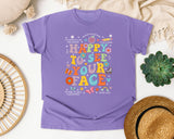 Happy To See Your Face in Violet Comfort Colors 1717 tee