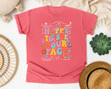 Happy To See Your Face in Watermelon Comfort Colors 1717 tee