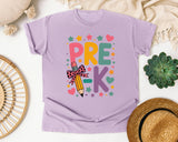 Pre-K Pencil Bow in Orchid Comfort Colors 1717 tee