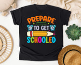 Prepare To Get Schooled Pencil in Black Comfort Colors 1717 tee