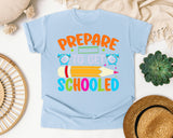 Prepare To Get Schooled Pencil in Chambray Comfort Colors 1717 tee