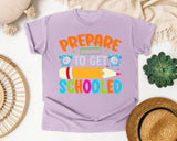 Prepare To Get Schooled Pencil in Orchid Comfort Colors 1717 tee