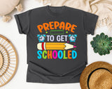 Prepare To Get Schooled Pencil in Pepper Comfort Colors 1717 tee