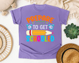 Prepare To Get Schooled Pencil in Violet Comfort Colors 1717 tee