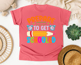 Prepare To Get Schooled Pencil in Watermelon Comfort Colors 1717 tee