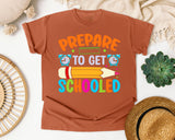 Prepare To Get Schooled Pencil in Yam Comfort Colors 1717 tee