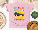 I'm Ready To Crush Kindergarten Bus in Blossom Comfort Colors 1717 tee